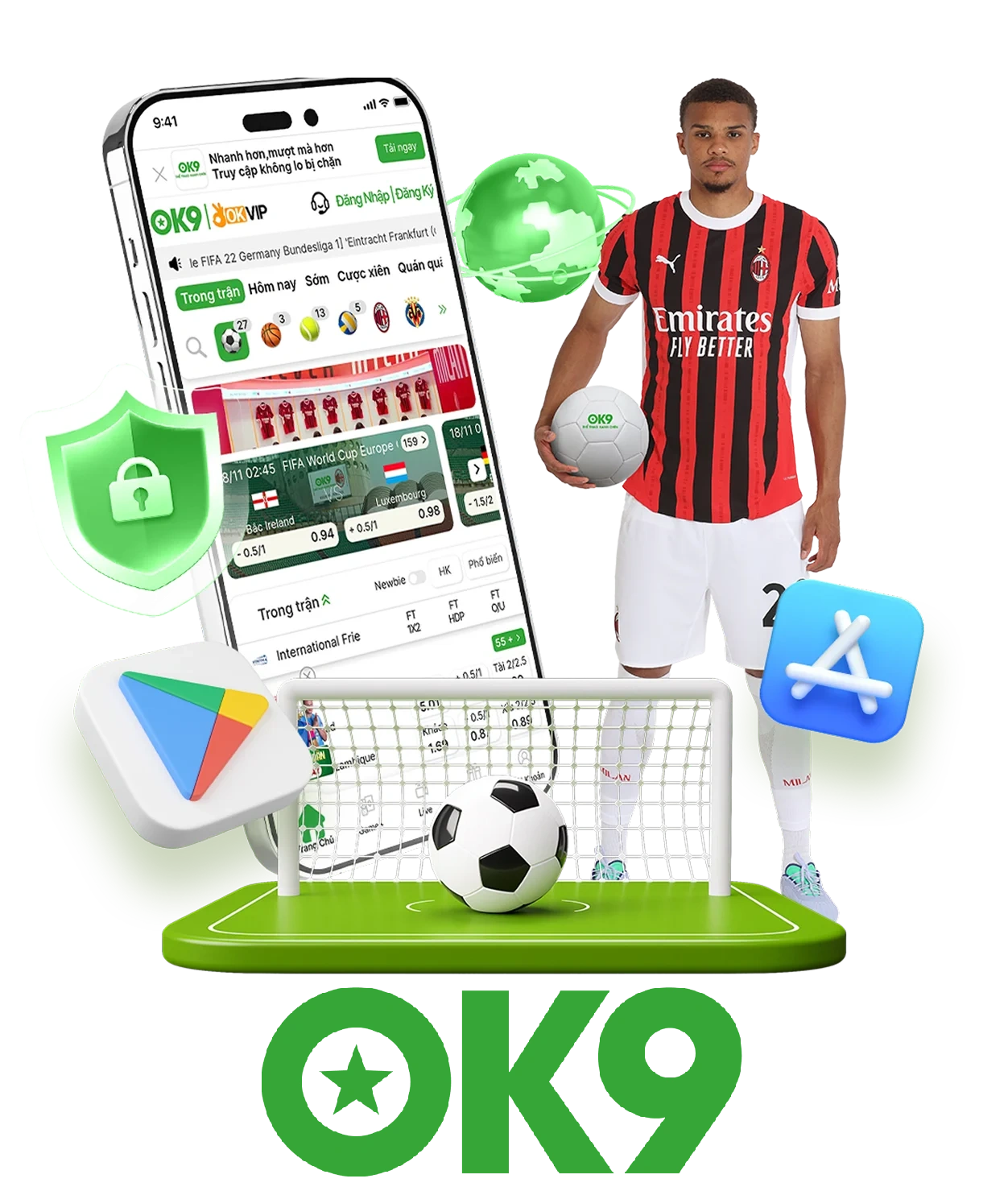 Giao diện dịch vụ di động Ok9